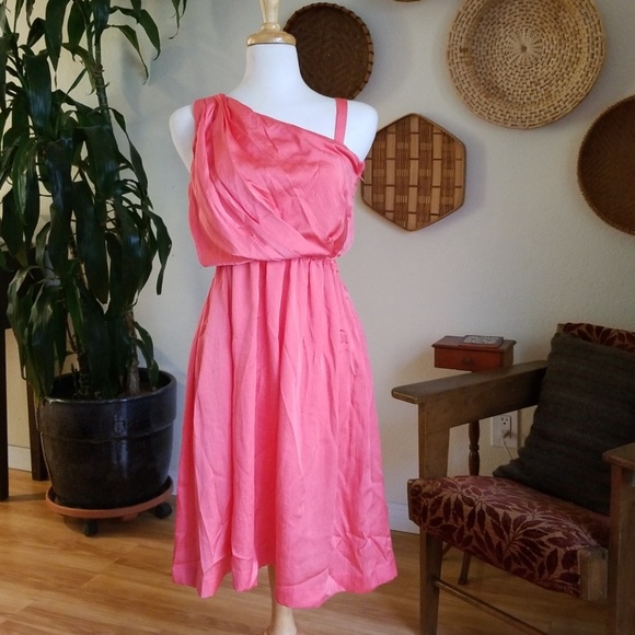 Coral Pink  Dress - Picture 1 of 4